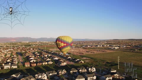 Hot Air Balloon over Falcon Colorado view 1 4K