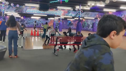 Spencer roller skating at United Skates VID_20221125_121738
