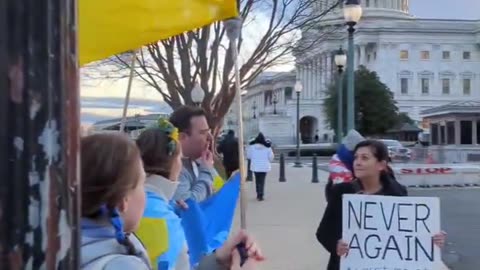 Fun demonstration in support of Ukraine in Washington.