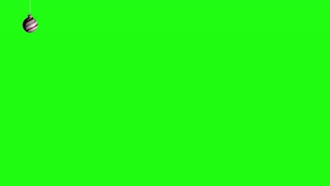 Free - One ball Christmas animated loop - Green Screen