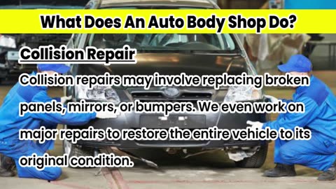 What Does An Auto Body Shop Do?