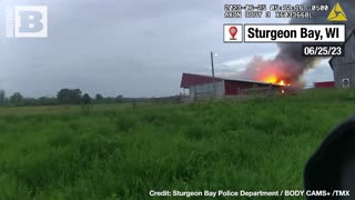 BARN FIRE! Officer Saves Cattle from a WELL-DONE Fate