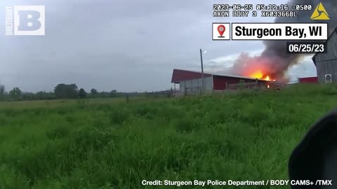 BARN FIRE! Officer Saves Cattle from a WELL-DONE Fate