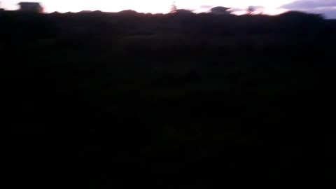 Walking on the path after sunset