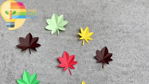 How To Make Paper Autumn Maple LeafOrigami autumn leaves Magic Craft Works