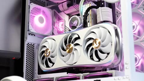 Lian Li O11 Dynamic EVO - RTX4090 - UNI FAN SL INFINITY - Full White PC Build #shorts #pcbuild