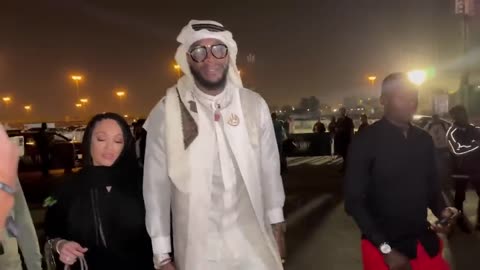 TYSON FURY LAUGHS WITH DEONTAY WILDER IN SAUDI ARABIA |