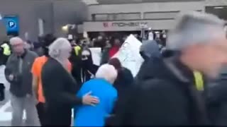 Brave Democrat Fascists Assault Senior Citizens In Street