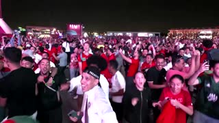 Morocco fans jubilant after victory over Belgium