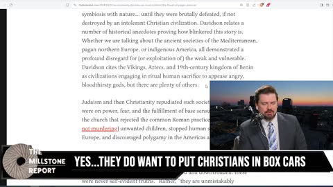 Millstone Report w Paul Harrell_ YES...They REALLY Do Want To Put Christians In Box Cars