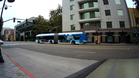 Downtown San Jose public transit videos.