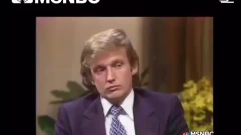 CLIP FROM 1980 TOM BROKAW INTRODUCES TRUMP BY NAME & AGE AS THE SCREEN CUTS TO AN IMAGE OF THE TWIN TOWERS EXACTLY WHEN HE SAYS 33 YRS OLD