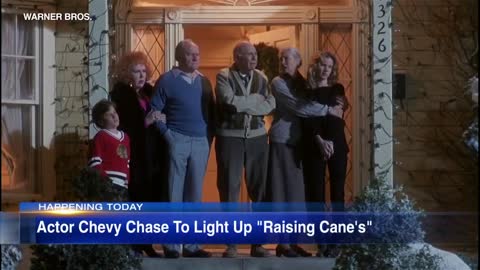 Chevy Chase to help light up suburban Raising Canes for holiday season