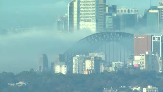 Sydney shrouded in thick morning fog