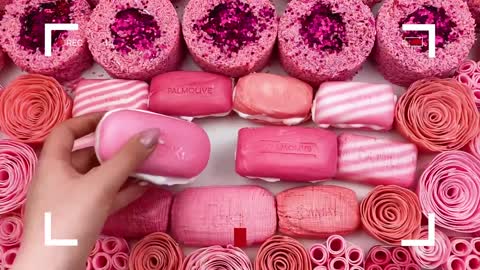 Asmr soap with foam and glitter 💕✨ Crushing crunchy 💗 Cutting soap cubes 💕