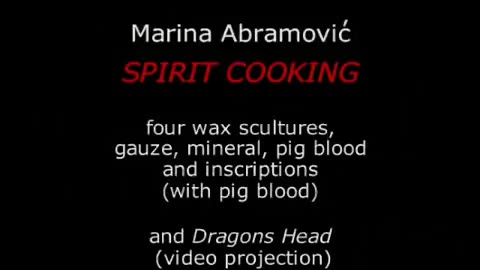 Here is the infamous spirit cooking video | Marina Abromavich (Check Description)