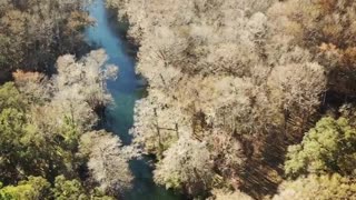 River by drone.