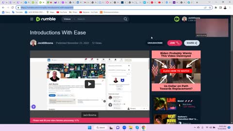 Introductions With Ease Event 1300/1PM EST 23 November 2022 On Rumble
