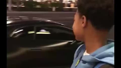 Kid Is Surprised By Dads New Lambo.