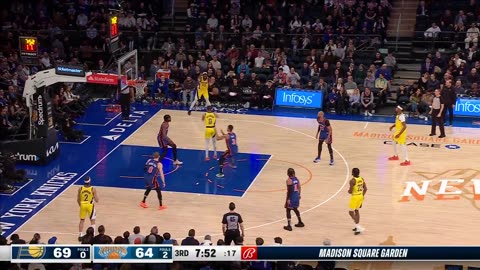 NBA - Tyrese Haliburton no one uses the glass like him 😱 Knicks-Pacers