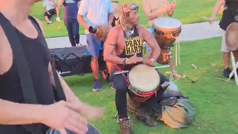 Dancing with the drum circle @ South Pointe Park, Oct 15, 2023 | part 1 #drumcircle #dancing