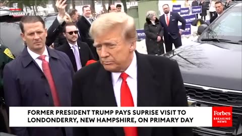 BREAKING NEWS: Trump Pays Surprise Visit To Supporters In New Hampshire Amidst Primary Voting