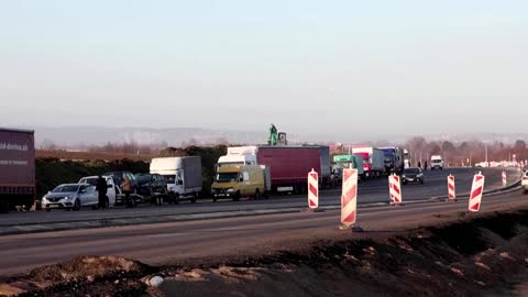 War has started, say Ukrainians fleeing to Poland