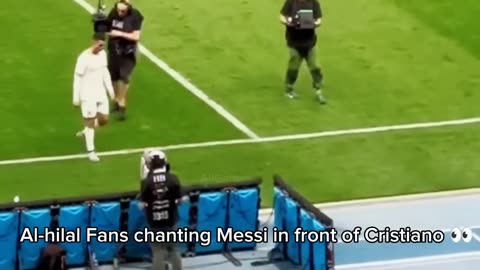 Cristiano Ronaldo Showing Nuts to Al-hilal Fans Chanting Messi at Full Time 👀😱