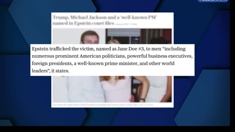 A Well Known Prime Minister's Name is Redacted On the Epstein List