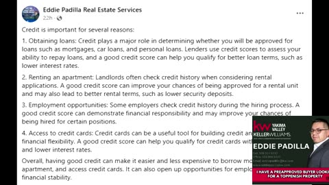 Why credit is important