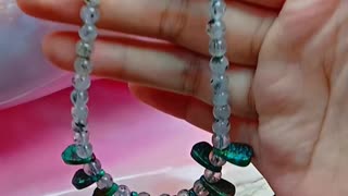 Pearl and Natural turquoise pendant necklace gemstone choker Meaningful Jewelry 20240228-06-08