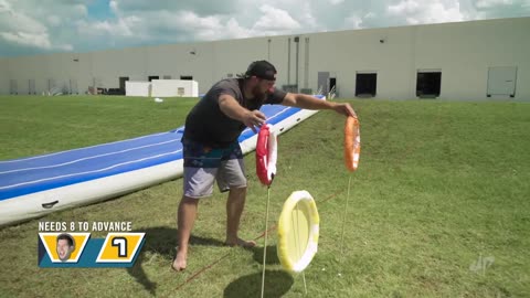 Nerf Slip and Slide Battle - Dude Perfect