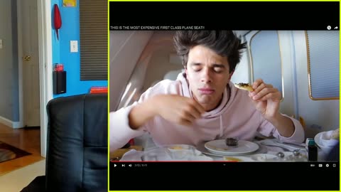 Brent Rivera THIS IS THE MOST EXPENSIVE FIRST CLASS PLANE SEAT!! reaction