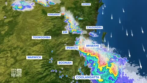 Severe thunderstorm warnings in place across Queensland | 9 News Australia