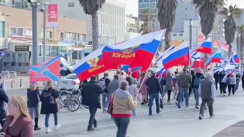 A rally in support of Russia and the special operation takes place in Tel Aviv.