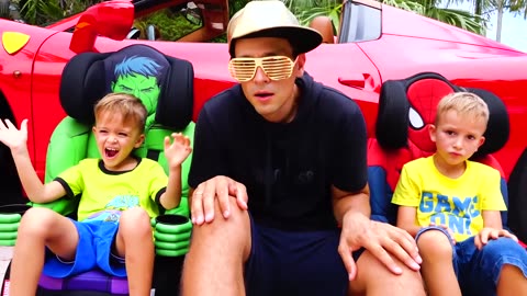 We are in the Car - Kids Story with Vlad and Nikita