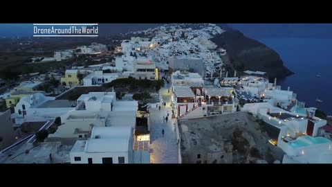 Santorini Greece 4K Drone _Stunning Sunset_ Cinematic Drone Footage