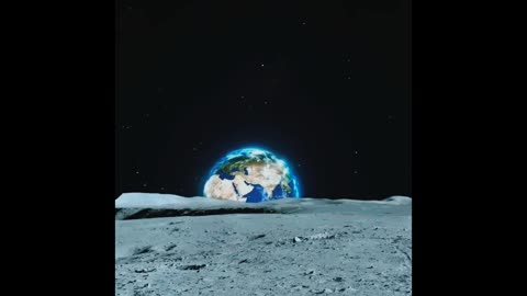 How Earth looks from Moon चाँद से पृथ्वी कैसी दिखती है #shorts #moon #animation #space #earthe