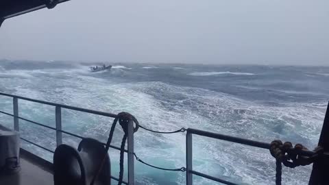 Ship in Storm _ INSANE Navy Boat Exercise in Too Rough Sea (Storm Force 12)