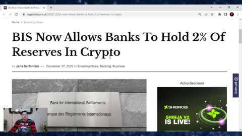 BIS now allows banks to hold 2% of reserves in crypto