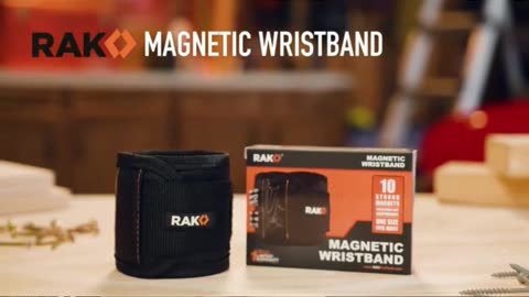 Magnetic Wristband for Holding Screws, Nails and Drill Bits