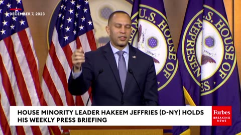JUST IN- Hakeem Jeffries Holds A Press Briefing As Republicans Try To Censure Jamaal Bowman