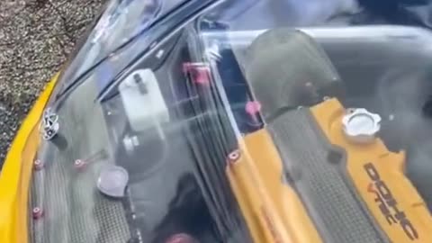 Modified transparent hood of car