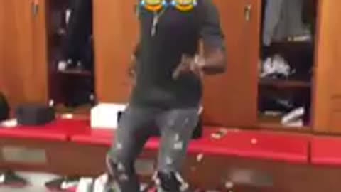 Eric Bailly busts some moves in Man United dressing room
