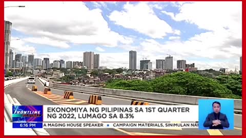 Ekonomiya ng Pilipinas sa 1st quarter ng 2022, lumago sa 8.3%