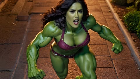 POSH - AI generated Salma Hayek as She Hulk