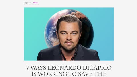 LEONARDO DICAPRIO AGAIN SAYS WE NEED ENVIR SOLUTIONS-BUT HAS REFUSED SOLUTIONS FOR 15+ YRS NOW