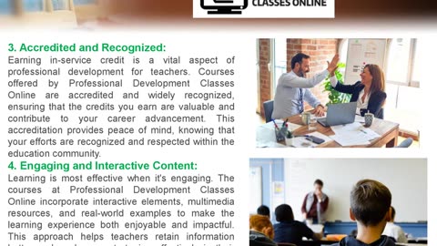 Enhance Your Teaching Skills with Professional Development and In-Service Credit for Teachers