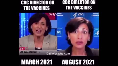 Flip-Flopping CDC Director Dr. Rochelle Walensky - March 2021 Versus August 2021
