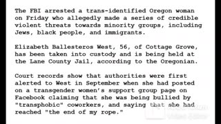 24-0117 - FBI arrests Oregon trans 'Nazi' who threatened blacks, Jews